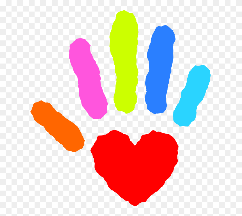 640x688 Heart Hand Nevit Fractalized - Heart Hands Clipart