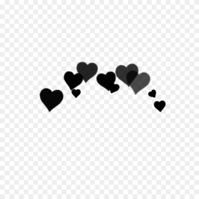 2896x2896 Heart Hearts Crown Crowns Heartcrown Black Aesthetic - Crown PNG Black