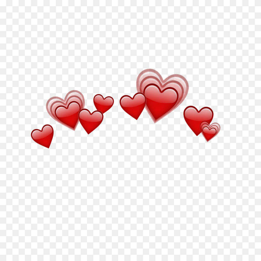 2289x2289 Heart Hearts Crown Emoji Emojis Red - Red Heart Emoji PNG