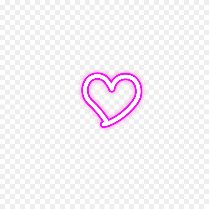 2289x2289 Heart Hearts Neon Lights Love Edits - Neon Lights PNG