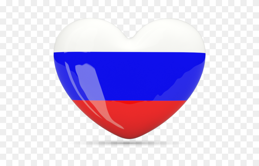 640x480 Icono De Corazón De La Ilustración De La Bandera De Rusia - Rusia Png