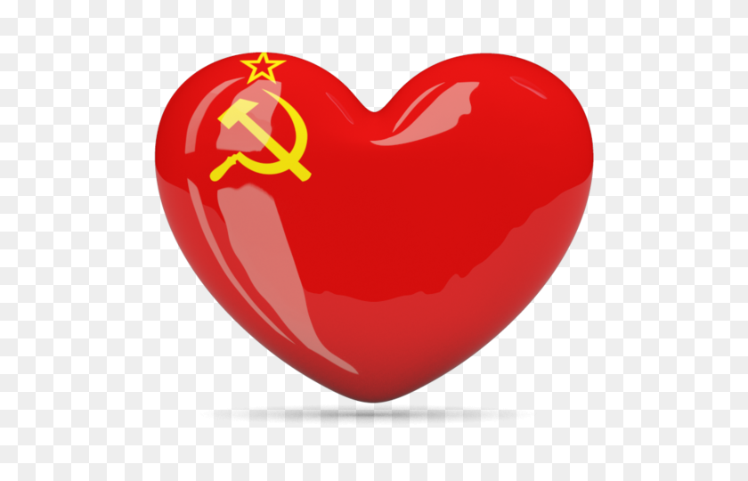 640x480 Corazón Icono De La Ilustración De La Bandera De La Unión Soviética - Unión Soviética Png