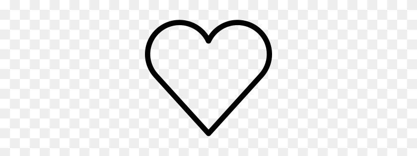 256x256 Значок Сердце Линия Набор Иконок Разум - Сердце Линии Png