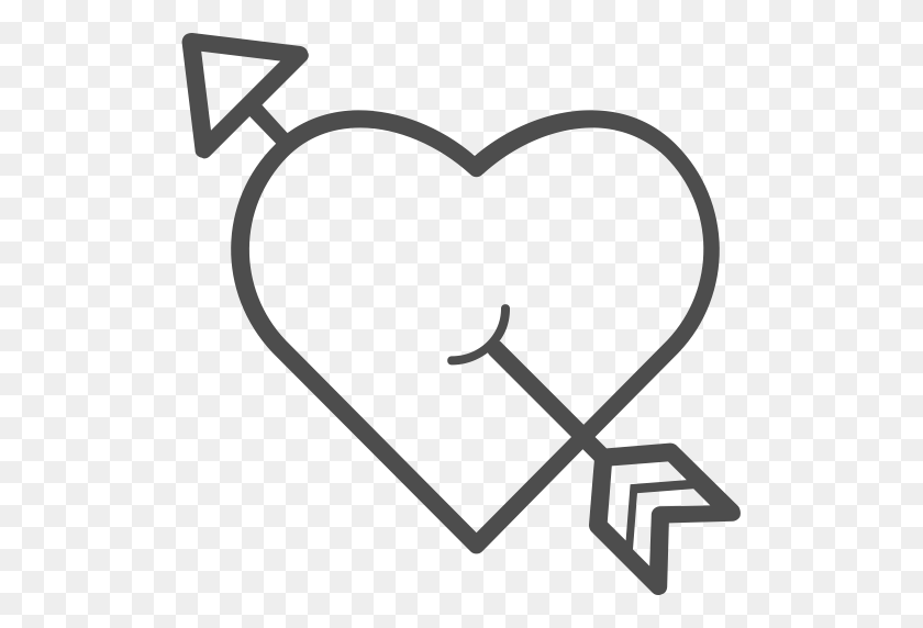 512x512 Heart Icons Arrow - Heart And Arrow Clipart