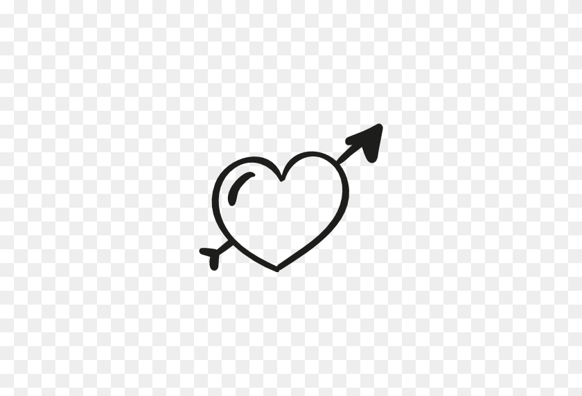 512x512 Heart Icons Arrow - Heartbeat Line Clipart Black And White