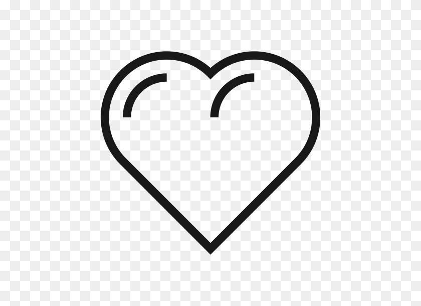 550x550 Heart Icons Line - Heart Line PNG