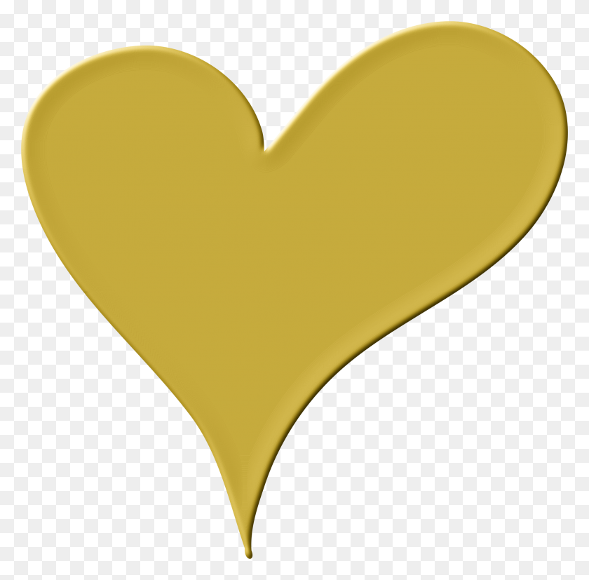 2372x2334 Heart In Gold Icons Png - Gold Heart PNG