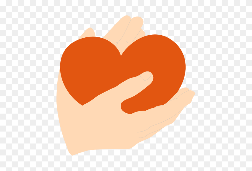 512x512 Heart In Palms - Palms PNG