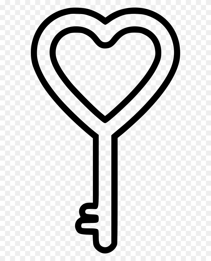 596x980 Heart Key Png Icon Free Download - Heart Drawing PNG