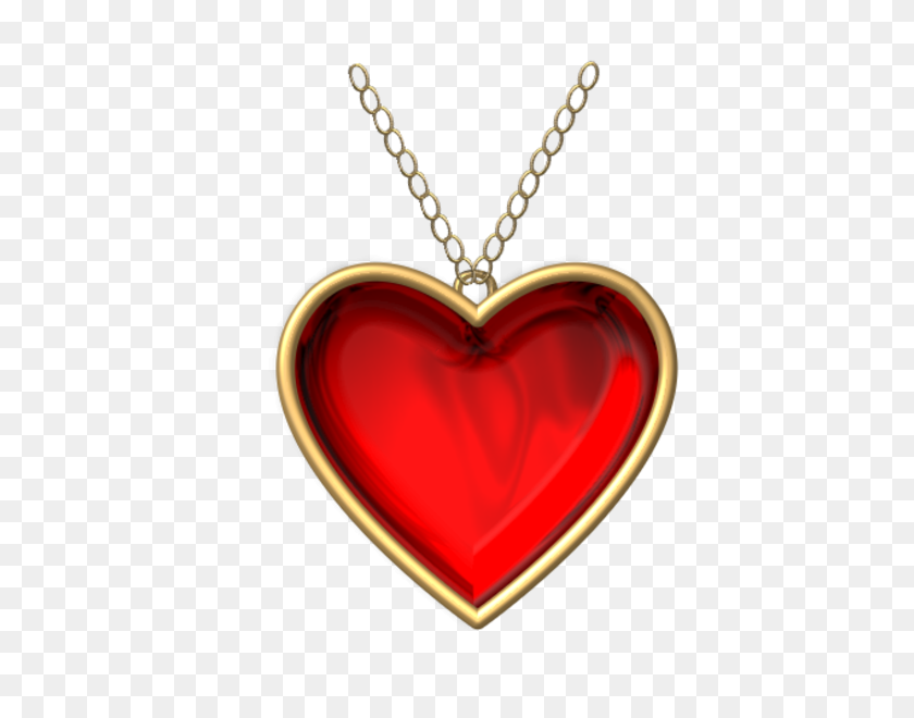 478x600 Сердце Медальон Клипарт - Золотое Ожерелье Клипарт