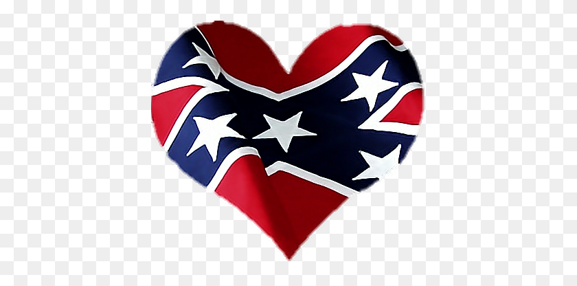400x356 Heart Love Confederate Flag Rebel - Rebel Clipart
