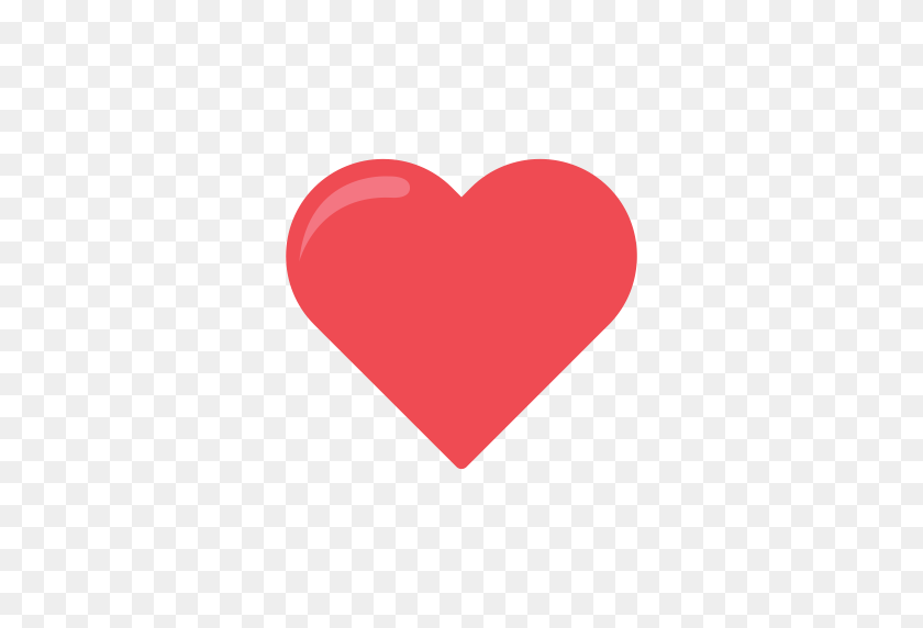 512x512 Heart, Love, Facebook, Emoji Icon - Heart Emoji PNG