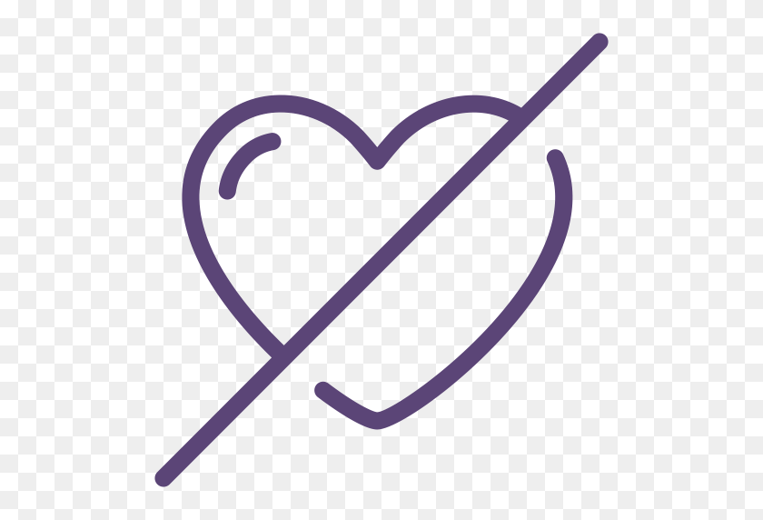 512x512 Heart, Love, No, Not Allowed, Romance, Sign, Valentine Icon - Not Allowed Sign PNG
