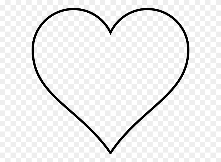 600x556 Контур Сердца Картинки Маленькое Красное Сердце Черно-Белый Только Клип - Маленький Крест Клипарт
