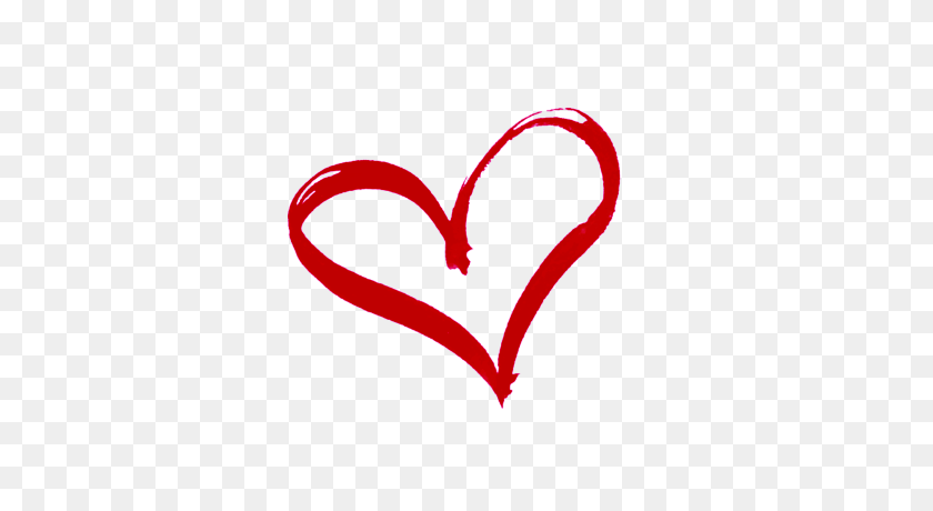 400x400 Сердце Контур Рисунок Красный Прозрачный Png - Эскиз Сердца Png