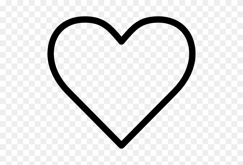 512x512 Контур Сердца, Формы, Любовник, Любящий, Сердце, Форма Сердца, Сердце - Клипарт В Форме Сердца