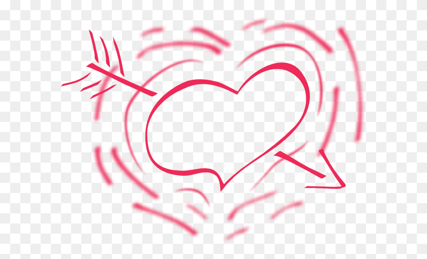 600x450 Heart, Pink, Arrow, Valentine Clip Art - Arrows With Hearts Clipart
