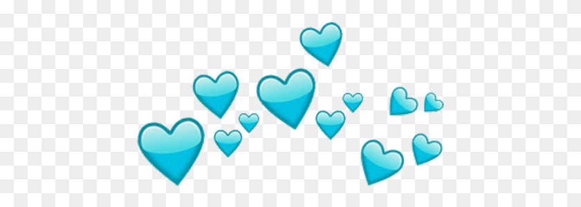 446x240 Heart Png Blue Tumblr Sticker Pictures - Heart PNG Tumblr