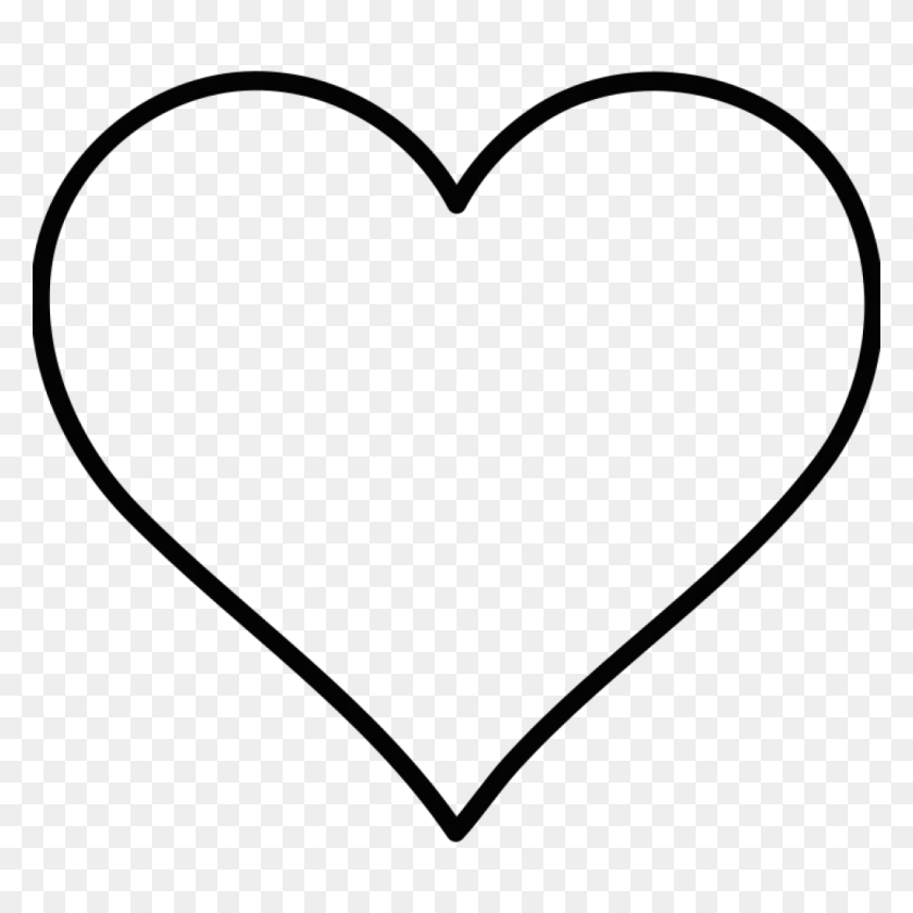 1024x1024 Heart Png Clipart - Heartbeat Clipart Black And White