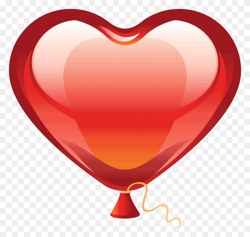 3544x3352 Heart Png Clipart Balloon - Orange Heart PNG