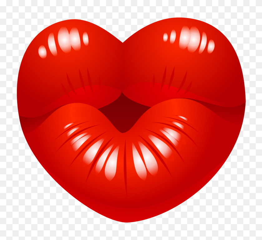 1457x1329 Heart Png Transparent Kiss - Lipstick Kiss PNG
