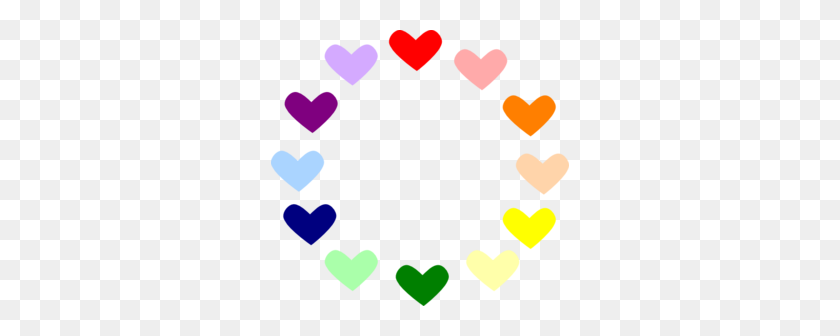 298x276 Heart Rainbow Clip Art - Rainbow Heart Clipart