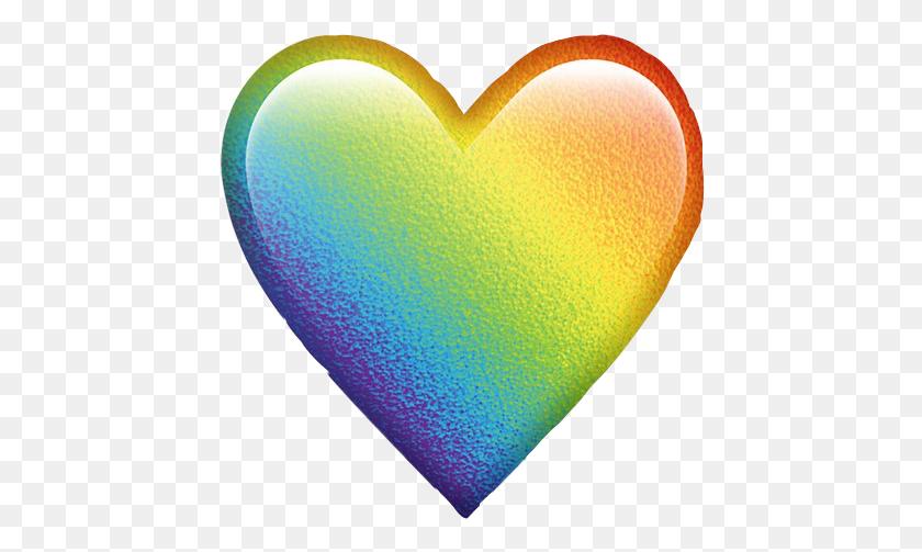 444x443 Сердце Радуга Emoji Emojiheart Heartemoji Rainbowheart - Радуга Смайлики Png