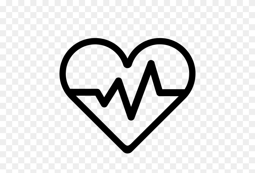 512x512 Frecuencia Cardíaca, Latido Del Corazón, Icono De Línea De Vida Con Formato Png Y Vector - Clipart De Línea De Vida