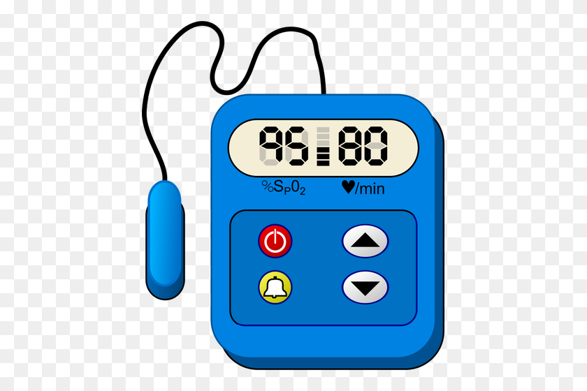 433x500 Heart Rate Monitor Device Vector Clip Art - Rate Clipart