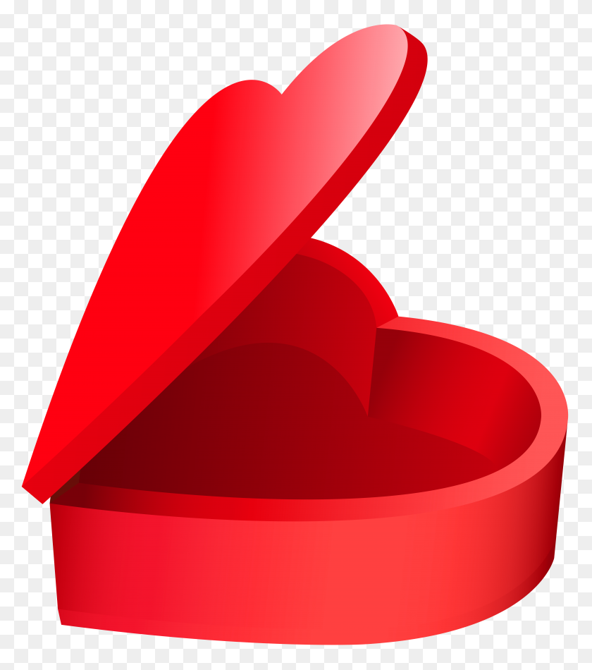 7005x8000 Сердце Красная Коробка Прозрачный Зажим - Красная Коробка Png