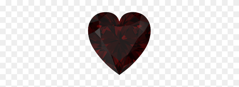 245x245 Сердце Красный Гранат Кольцо Из Белого Золота С Бриллиантом Короля Клэдда - Гранат Png