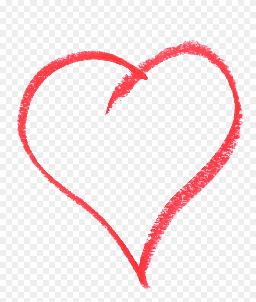 834x997 Heart Ribbon Clipart Png - Heart Sketch PNG