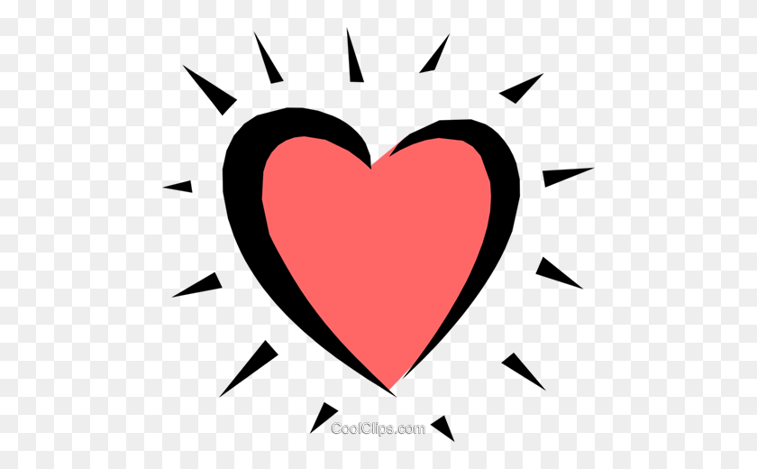 480x460 Heart Royalty Free Vector Clip Art Illustration - Heart Clipart Vector