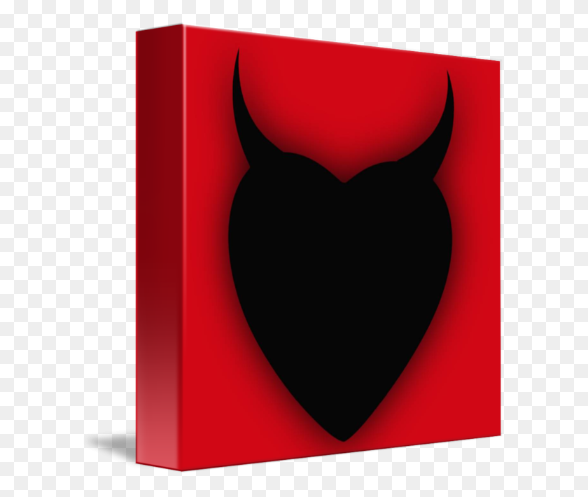 606x650 Сердце Серии Любовь Черные Рога Дьявола - Рога Дьявола Клипарт