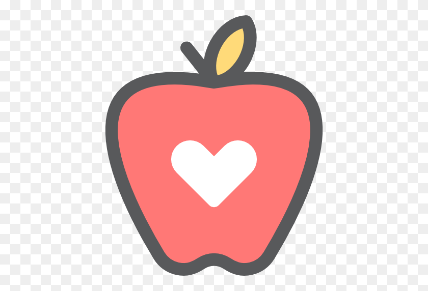 512x512 Heart Shape, Healthcare And Medical, Food, Fruit, Organic, Healthy - Cartoon Heart PNG
