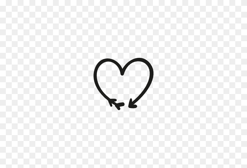 512x512 Heart Shaped Arrow Symbols Icons Free Icons Download - Arrow Heart Clipart