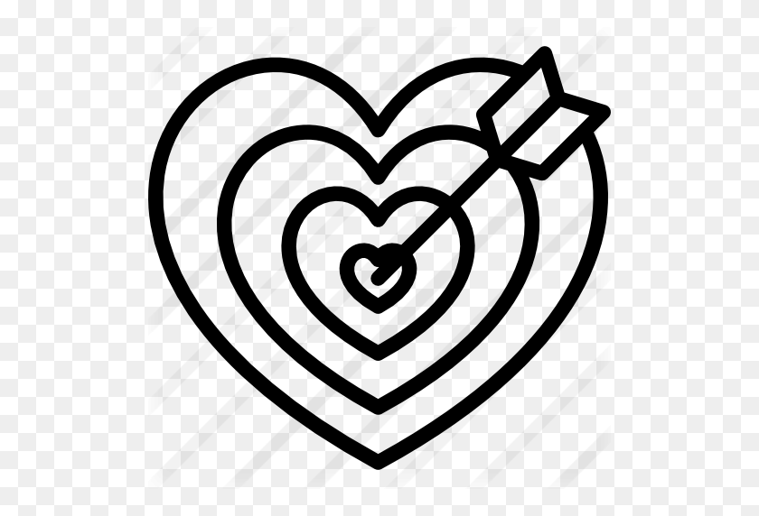 512x512 Heart Shaped Dart Board - Heart Pattern PNG