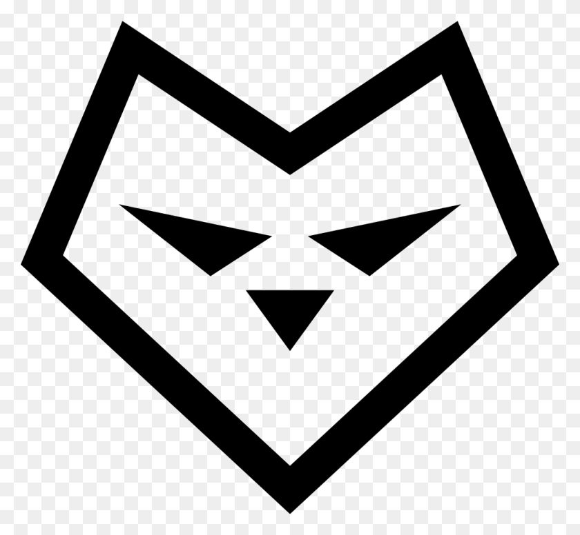 980x900 Heart Shaped Wolf Face Png Icon Free Download - Wolf Face PNG