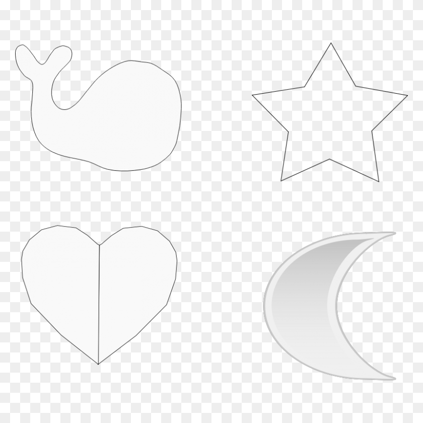 800x800 Heart Silhouette Clip Art - Heart Silhouette PNG