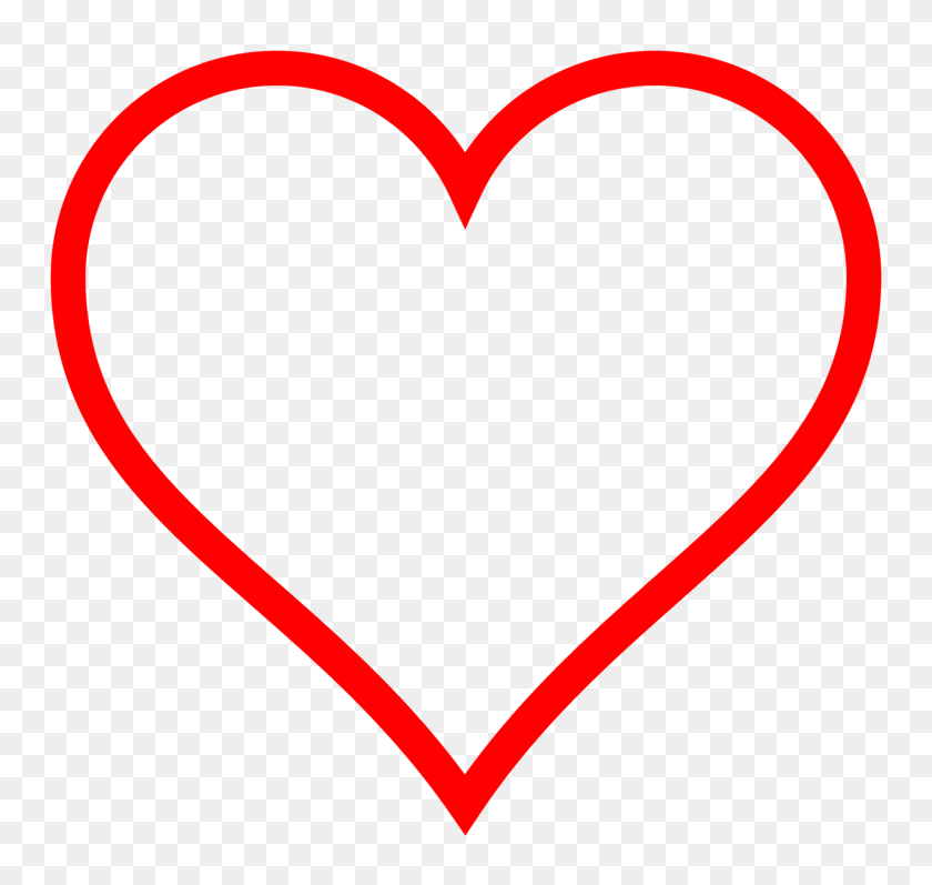 1280x1210 Heart Simple Red Transparent Png - Heart Outline PNG