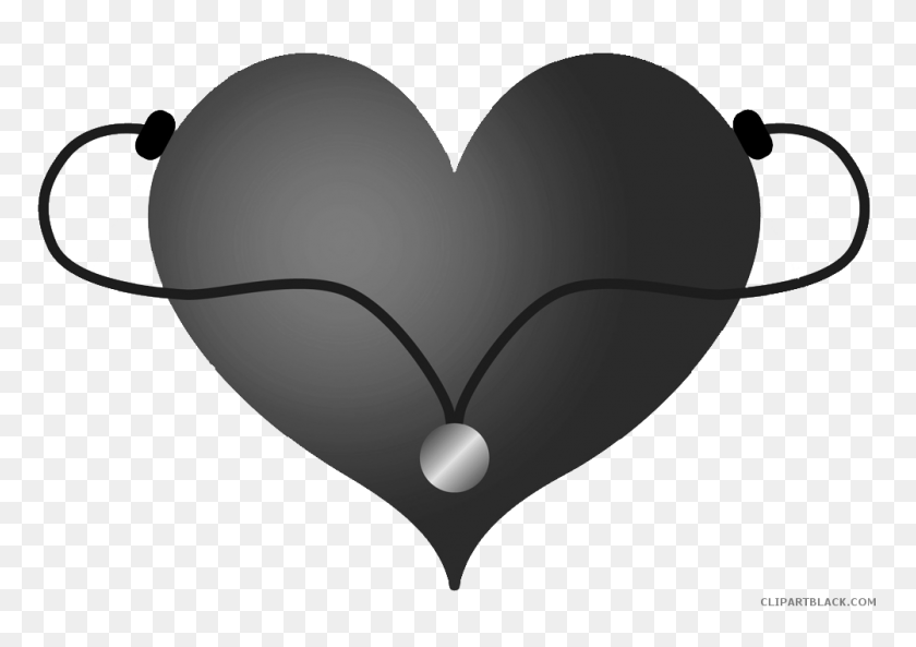 1002x685 Heart Stethoscope Clip Art - Stethoscope Clipart Black And White