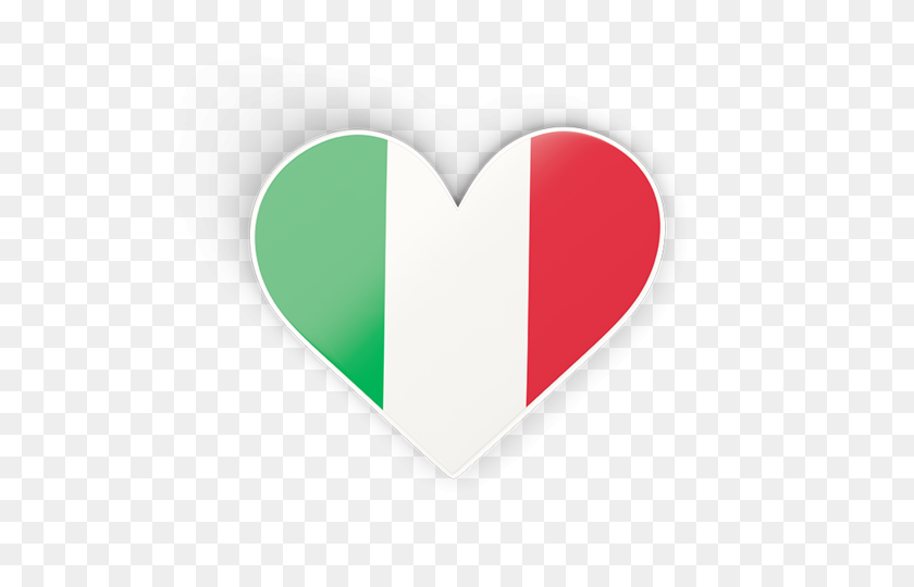 640x480 Etiqueta Engomada Del Corazón Ilustración De La Bandera De Italia - Italia Png