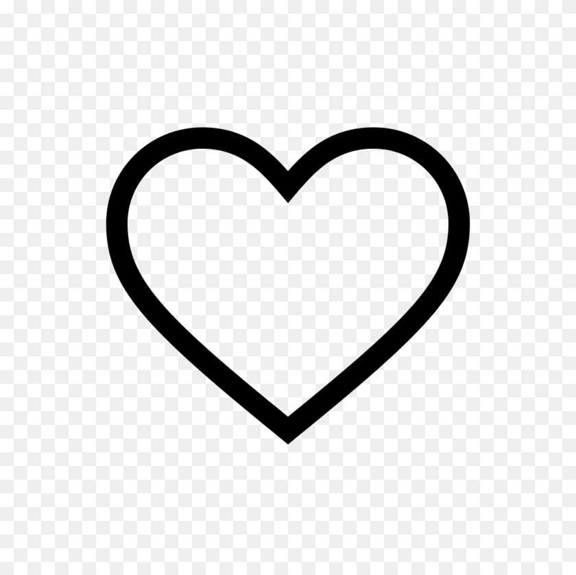 1000x1000 Heart Symbol Clip Art - Black Heart PNG