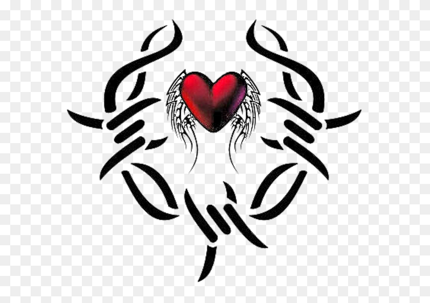 600x533 Tatuajes De Corazones Png Transparentes - Tatuaje Tribal Png