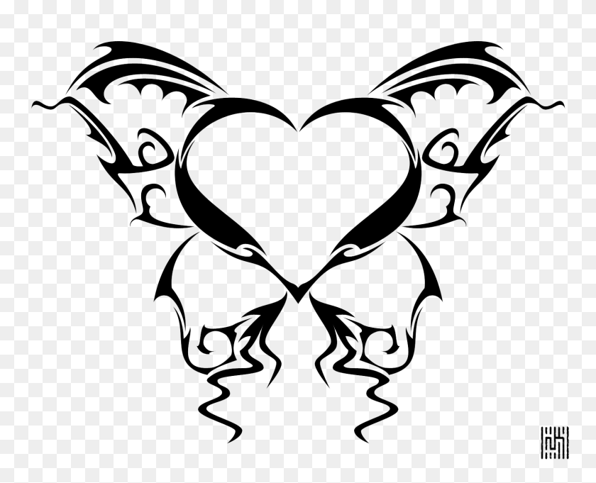 1500x1196 Heart Tattoos Png Transparent Images - Heart PNG Transparent