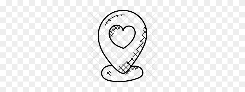 256x256 Heart Thumbnail Icon - Doodle Heart PNG