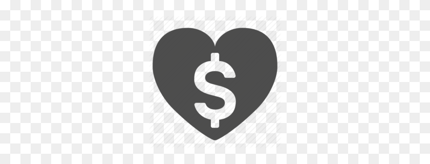 260x260 Heart Transparent Dollar Signs Clipart - Dollar Signs PNG