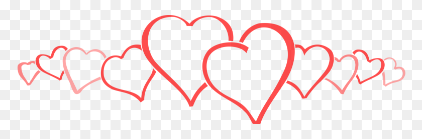 2683x750 Heart Valentine's Day Download Dia Dos Namorados - Valentine Party Clip Art