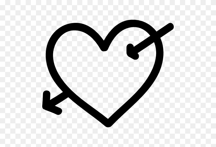 512x512 Heart, Valentines, Love, Romantic, Cupid, Hand Drawn, Hearts - Drawn Heart PNG
