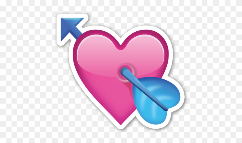 480x437 Heart With Arrow Emoticons Extras Heart With Arrow - Diamond Emoji PNG